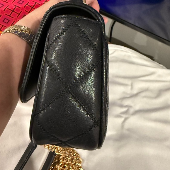 Tory Burch Black Quilted Crossbody with Gold Accents - Picture 3 of 11
